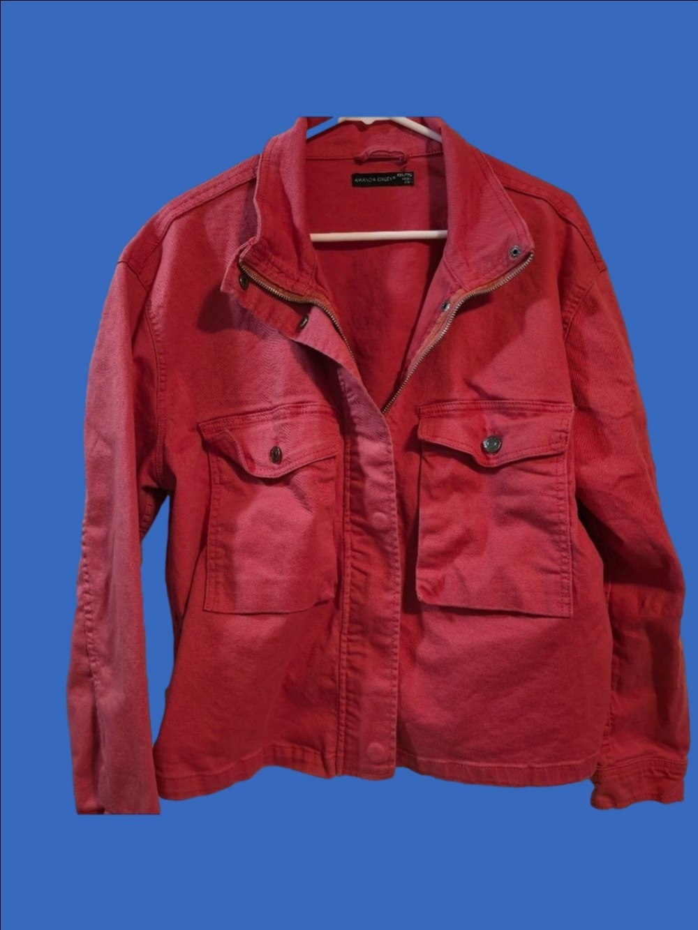 4/$25 Deal! Amanda Green Women's Coral Cotton Utility Jacket